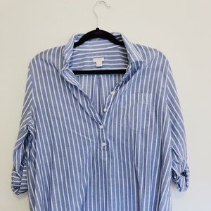 J Crew Striped Mid Button Up